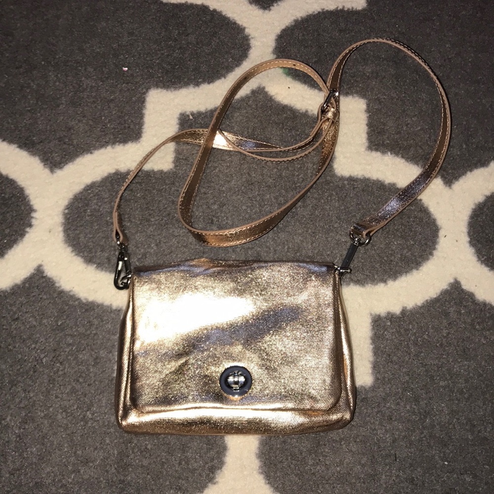 Gold Crossbody/Wristlet Purse